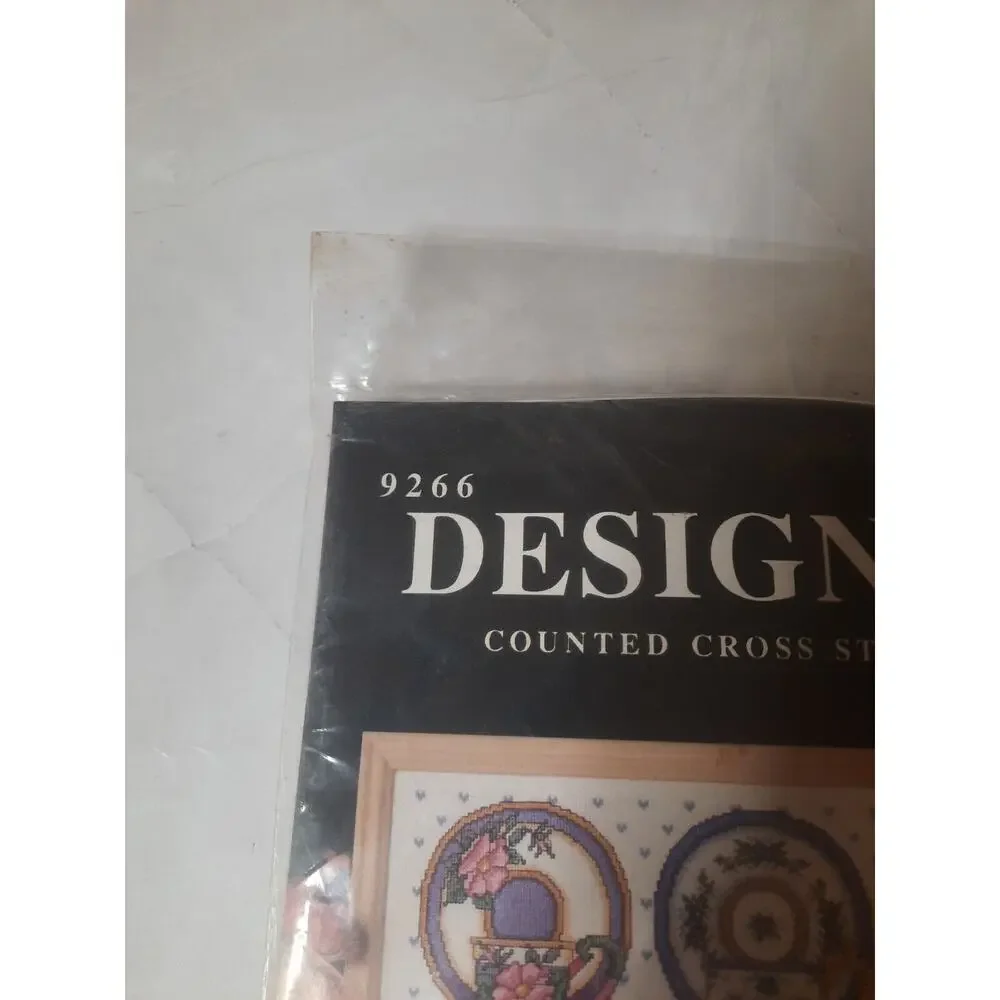 Design Works NEW Counted Cross Stitch Kit #9266 Cups and Saucers 9 x 26 inch